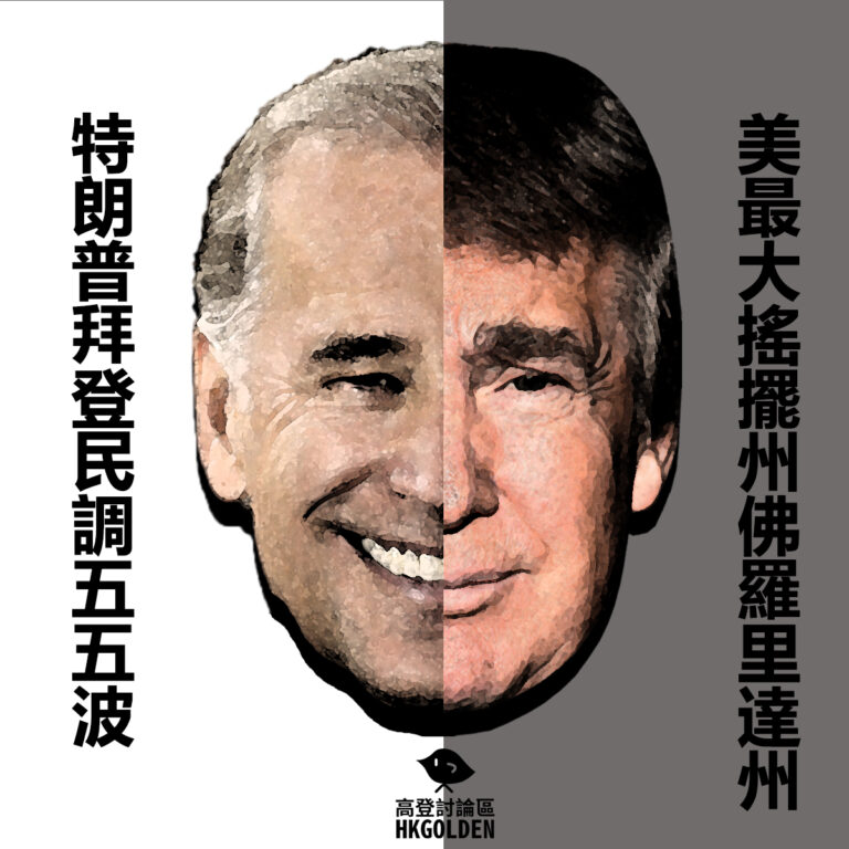 美最大搖擺州佛羅里達州 特朗普拜登民調五五波