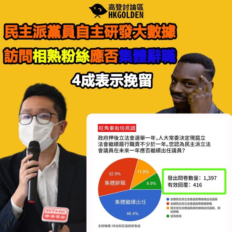 民主派區議員搞民調訪問自己友，是咪已經盡得建制派真傳？