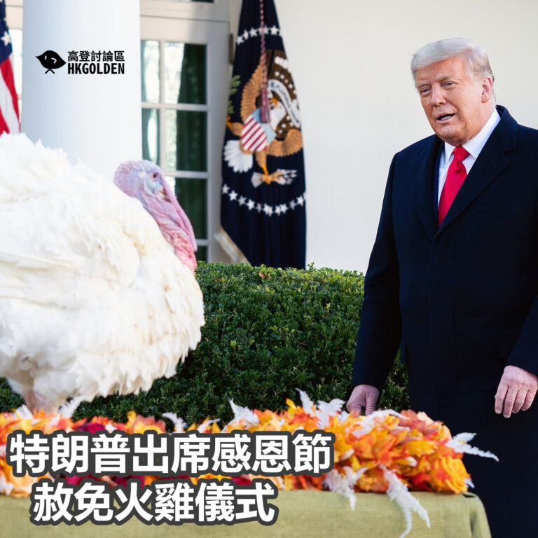 特朗普出席感恩節赦免火雞儀式
