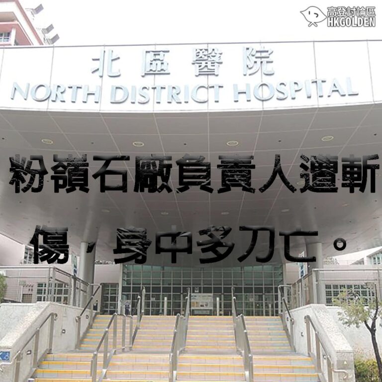 【粉嶺石廠事主身中多刀亡】