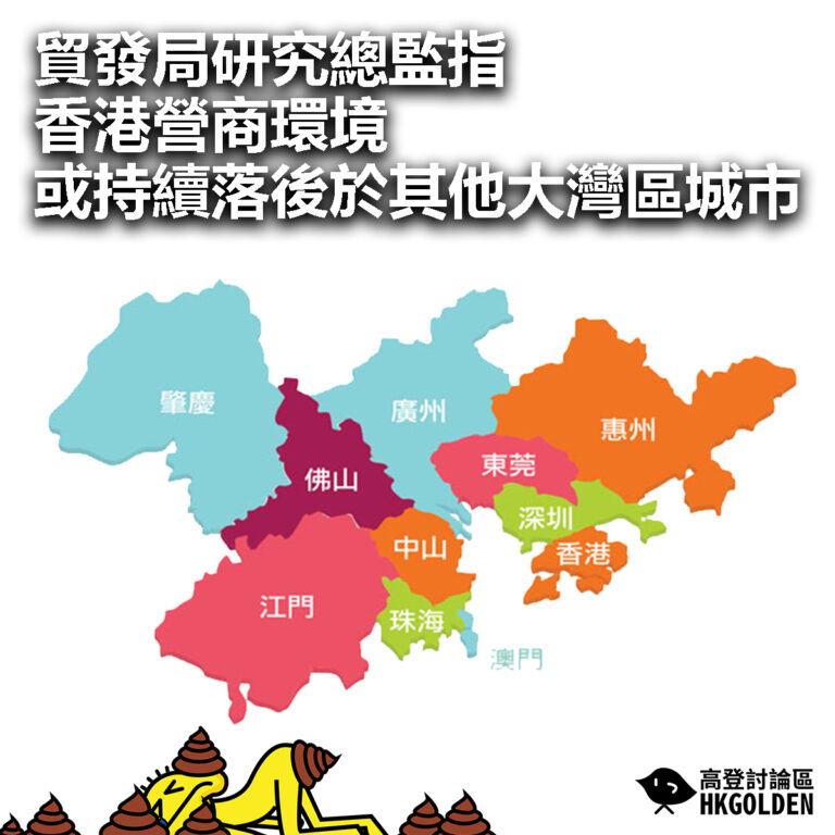 【貿發局研究總監指香港營商環境或持續落後於其他大灣區城市】