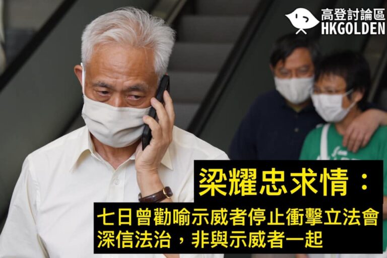 【梁耀忠求情：曾勸示威者停止衝擊，深信法治非與示威者一起】