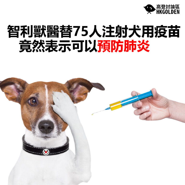 【智利獸醫替75人注射犬用疫苗  竟然表示可以預防肺炎】