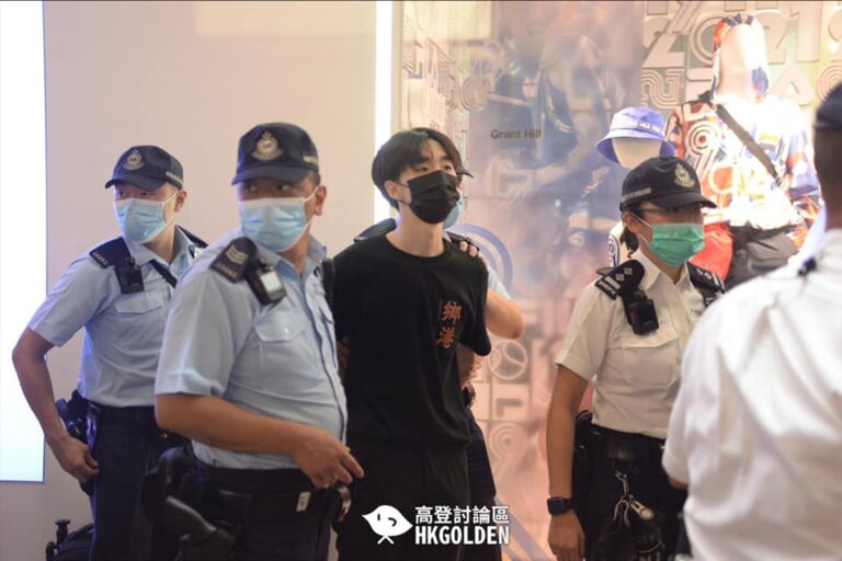 【旺角六四賢學思政街站 】召集人王逸戰被捕