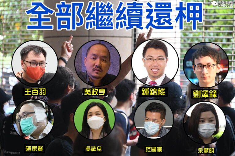【初選47人案 8人保釋被拒或撤回】