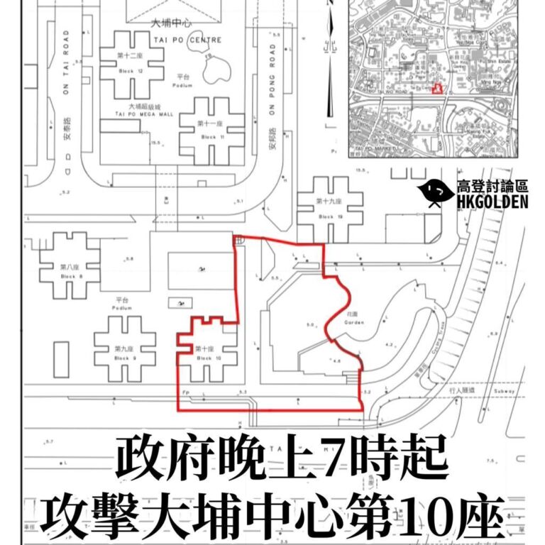 【政府就大埔指明「受限區域」作出限制與檢測宣告及強制檢測公告】