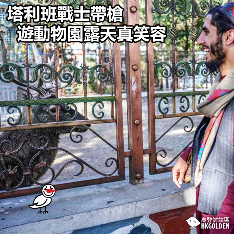 【塔利班戰士帶槍遊動物園露天真笑容】