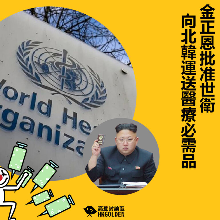 【金正恩批准世衛向北韓運送醫療必需品】