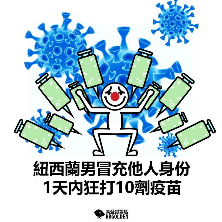 【紐西蘭男冒充他人身份 1天內狂打10劑疫苗】