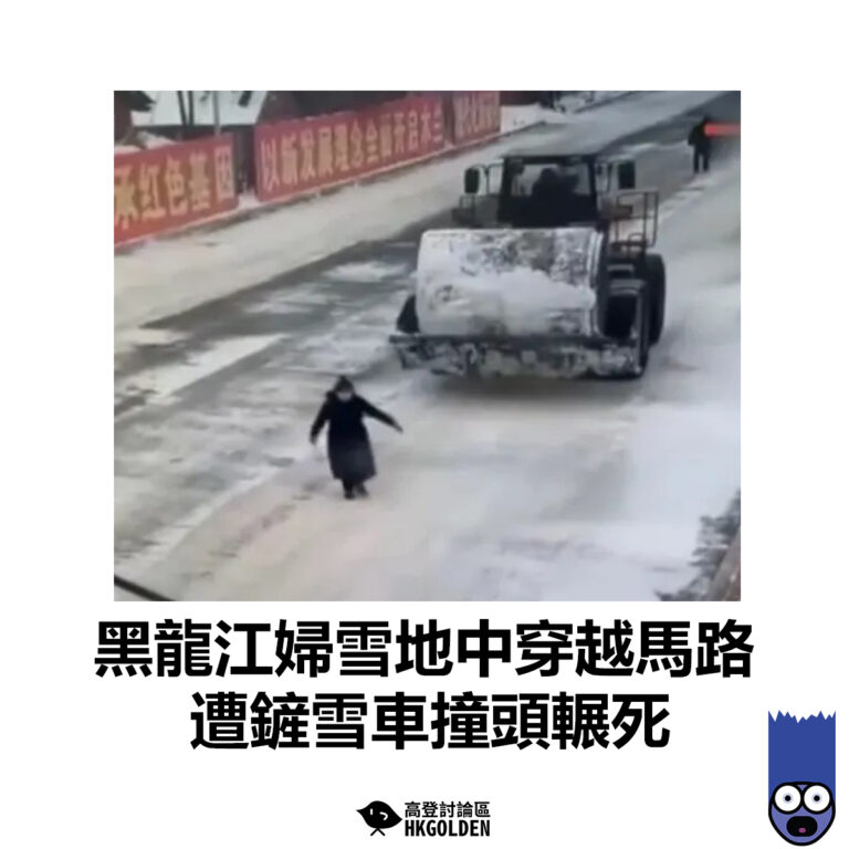 【黑龍江婦雪地中穿越馬路　遭鏟雪車撞頭輾死】