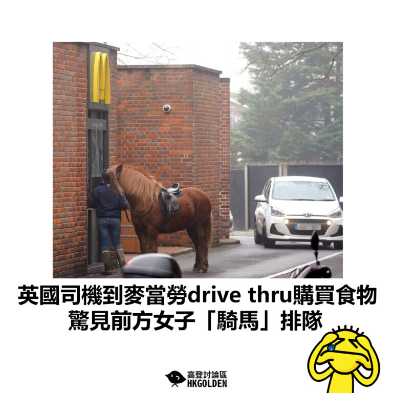 【英國司機到麥當勞drive thru購買食物 驚見前方女子「騎馬」排隊】