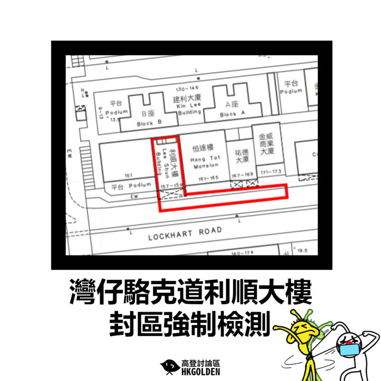 【灣仔駱克道利順大樓封區強制檢測】
