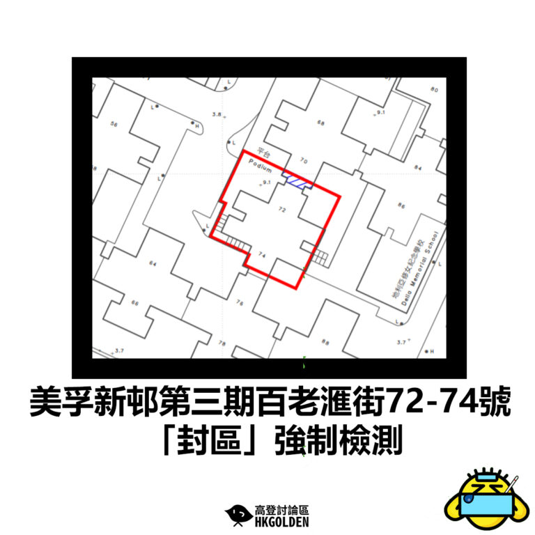 【 美孚新邨第三期百老滙街72-74號              「封區」強制檢測】