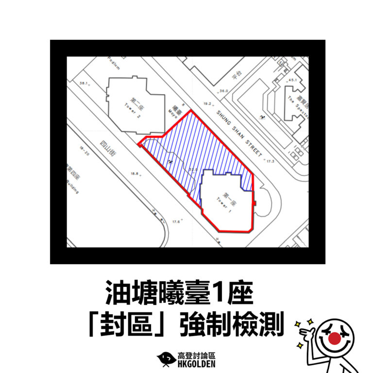 【油塘曦臺1座「封區」強制檢測】