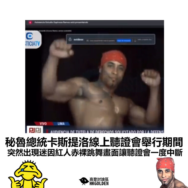 【秘魯總統卡斯提洛線上聽證會舉行期間 突然出現迷因紅人赤裸跳舞畫面讓聽證會一度中斷 】