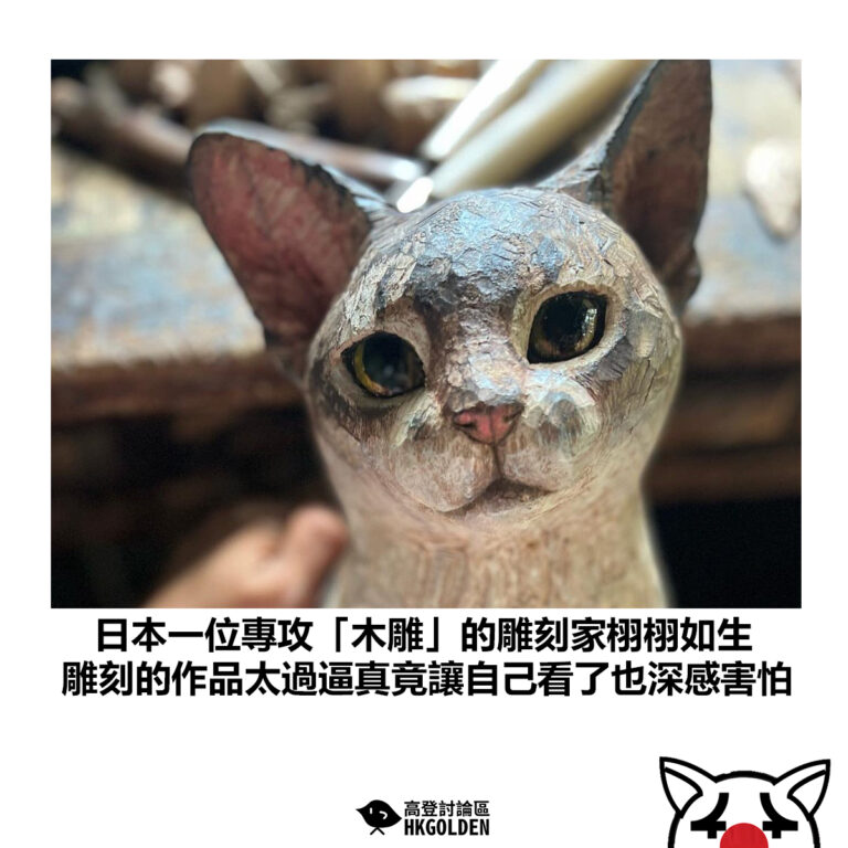 【日本一位專攻「木雕」的雕刻家栩栩如生 雕刻的作品太過逼真竟讓自己看了也深感害怕】