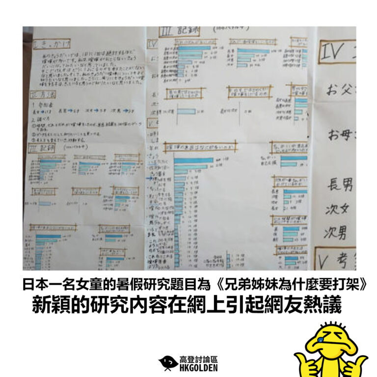【日本一名女童的暑假研究題目為《兄弟姊妹為什麼要打架》新穎的研究內容在網上引起網友熱議】