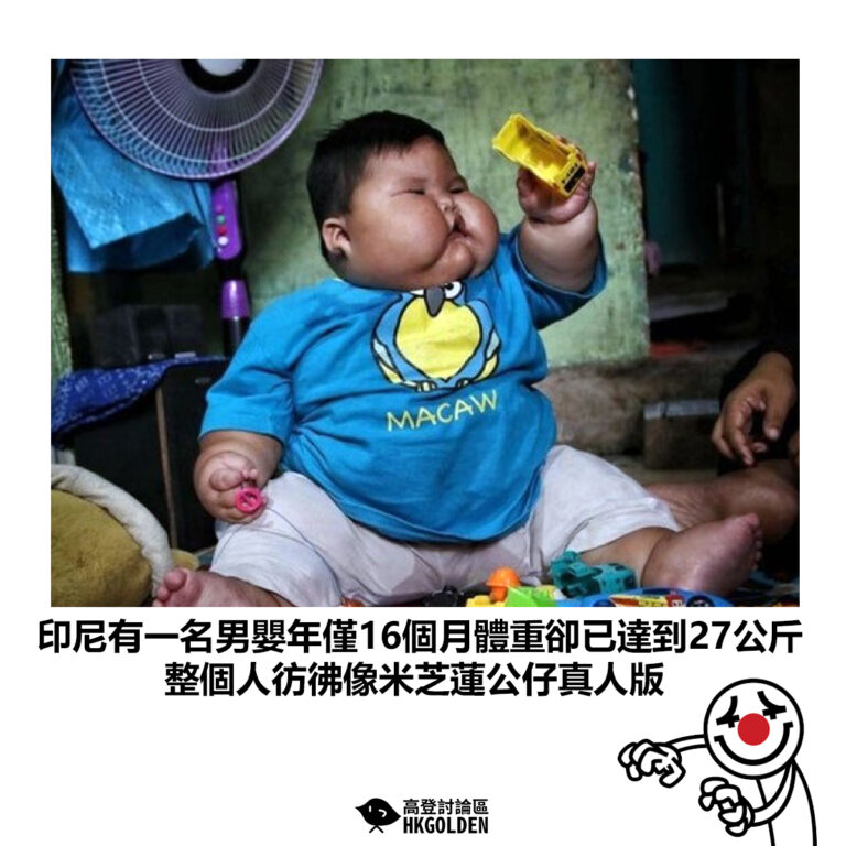 【印尼有一名男嬰年僅16個月體重卻已達到27公斤 整個人彷彿像米芝蓮公仔真人版】