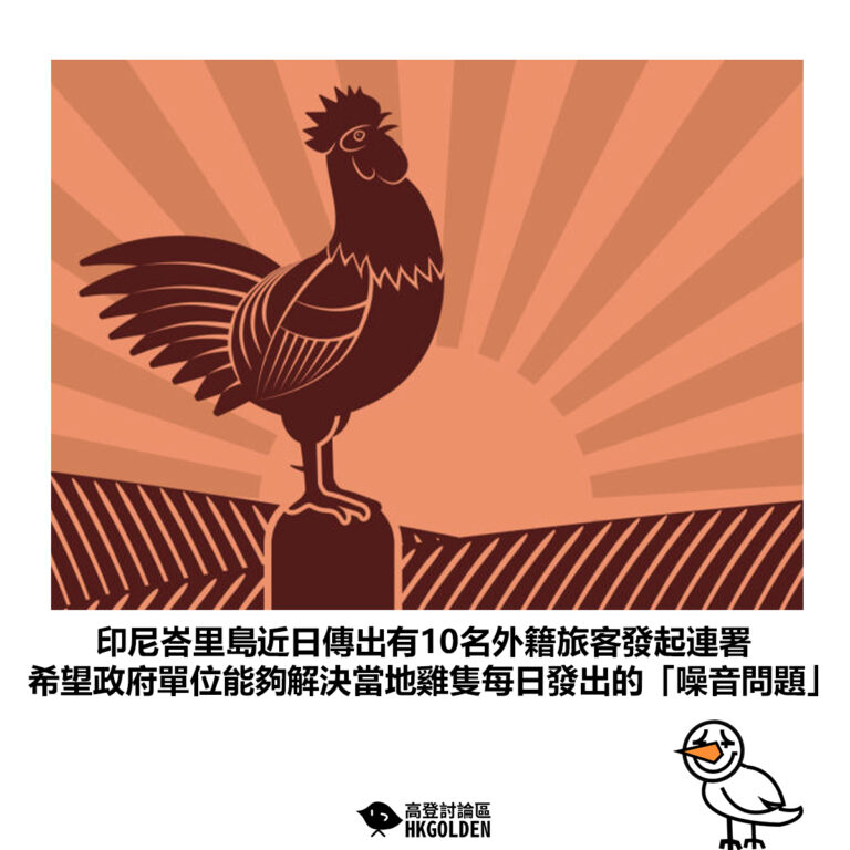 【印尼峇里島近日傳出有10名外籍旅客發起連署 希望政府單位能夠解決當地雞隻每日發出的「噪音問題」】