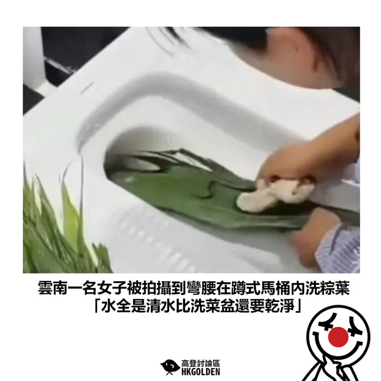 【雲南一名女子被拍攝到彎腰在蹲式馬桶內洗粽葉「水全是清水比洗菜盆還要乾淨」】