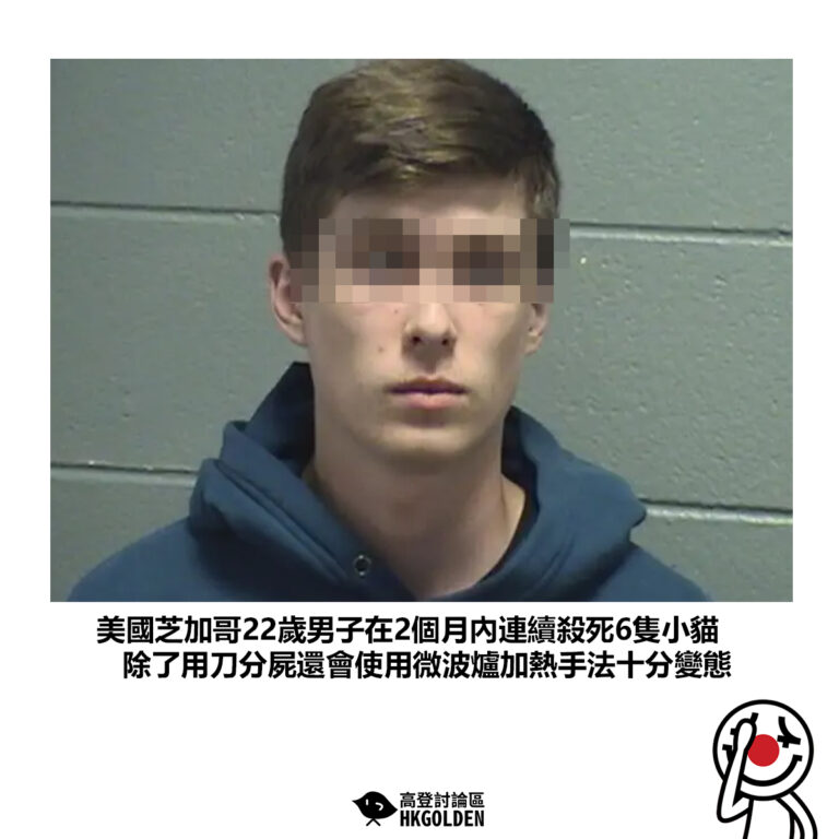 【美國芝加哥22歲男子在2個月內連續殺死6隻小貓 除了用刀分屍還會使用微波爐加熱手法十分變態】