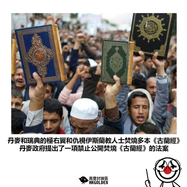 【丹麥和瑞典的極右翼和仇視伊斯蘭教人士焚燒多本《古蘭經》丹麥政府提出了一項禁止公開焚燒《古蘭經》的法案】