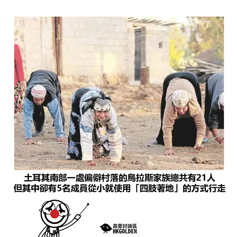 【土耳其南部一處偏僻村落的烏拉斯家族總共有21人 但其中卻有5名成員從小就使用「四肢著地」的方式行走】