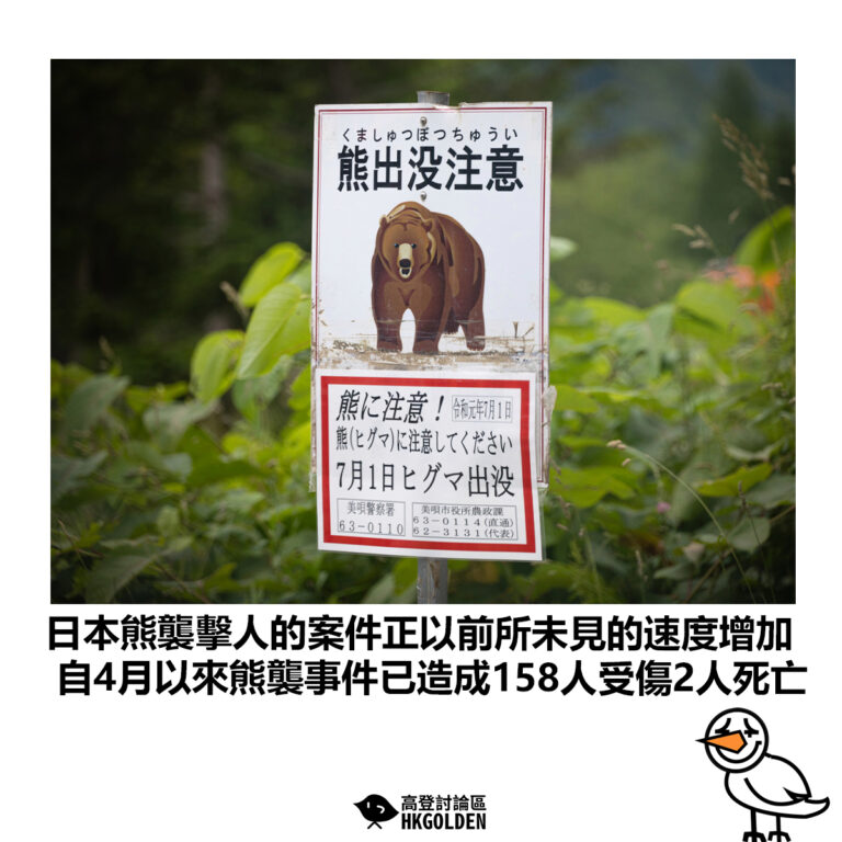 【日本熊襲擊人的案件正以前所未見的速度增加  自4月以來熊襲事件已造成158人受傷2人死亡】