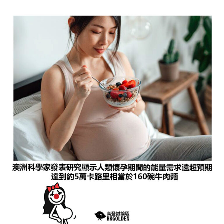 【澳洲科學家發表研究顯示人類懷孕期間的能量需求遠超預期 達到約5萬卡路里相當於160碗牛肉麵】