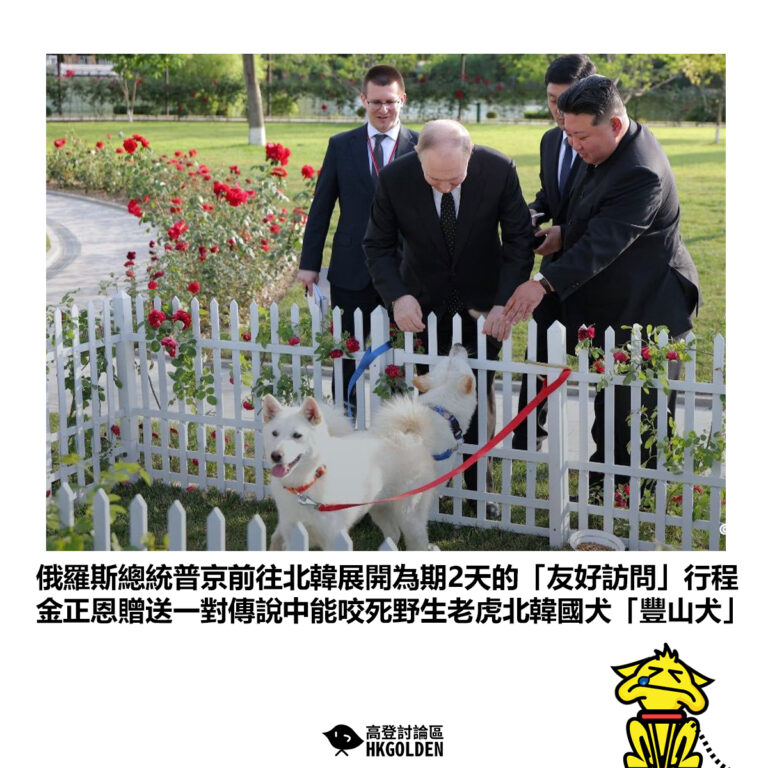 【俄羅斯總統普京前往北韓展開為期2天的「友好訪問」行程 金正恩贈送一對傳說中能咬死野生老虎北韓國犬「豐山犬」】