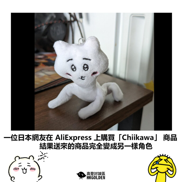【一位日本網友在 AliExpress 上購買「Chiikawa」商品 結果送來的商品完全變成另一樣角色】