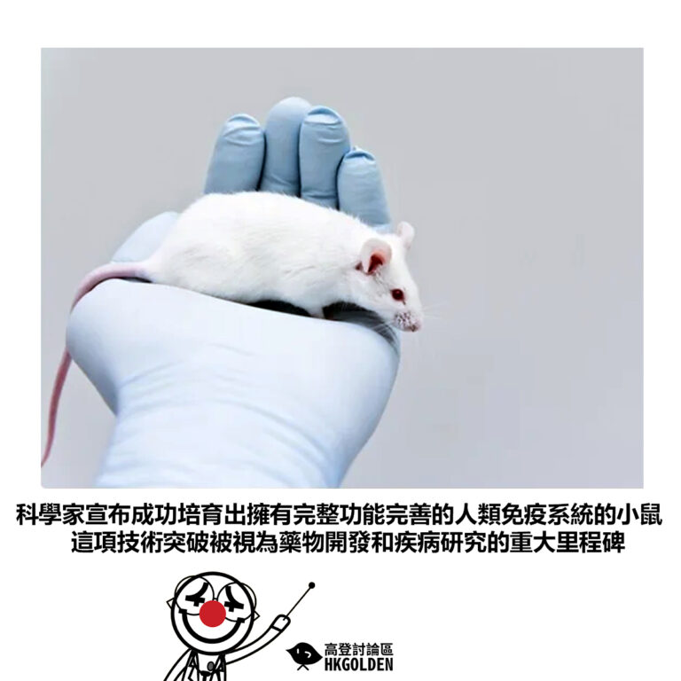【科學家宣布成功培育出擁有完整功能完善的人類免疫系統的小鼠這項技術突破被視為藥物開發和疾病研究的重大里程碑】