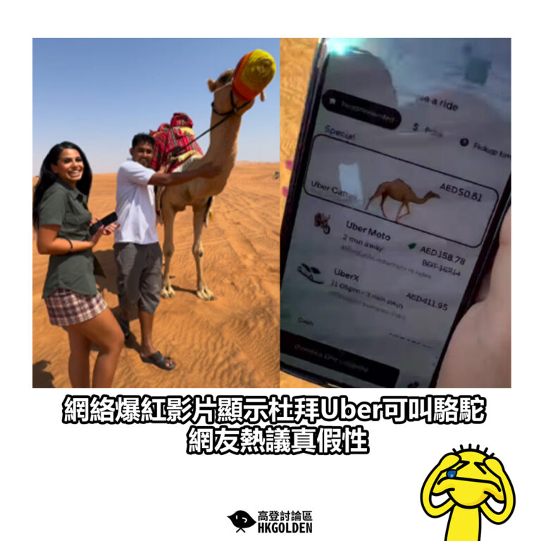 【Instagram爆紅影片顯示杜拜Uber可叫駱駝　網友熱議真假性】