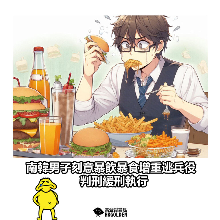 【南韓男子刻意暴飲暴食增重逃兵役 判刑緩刑執行】