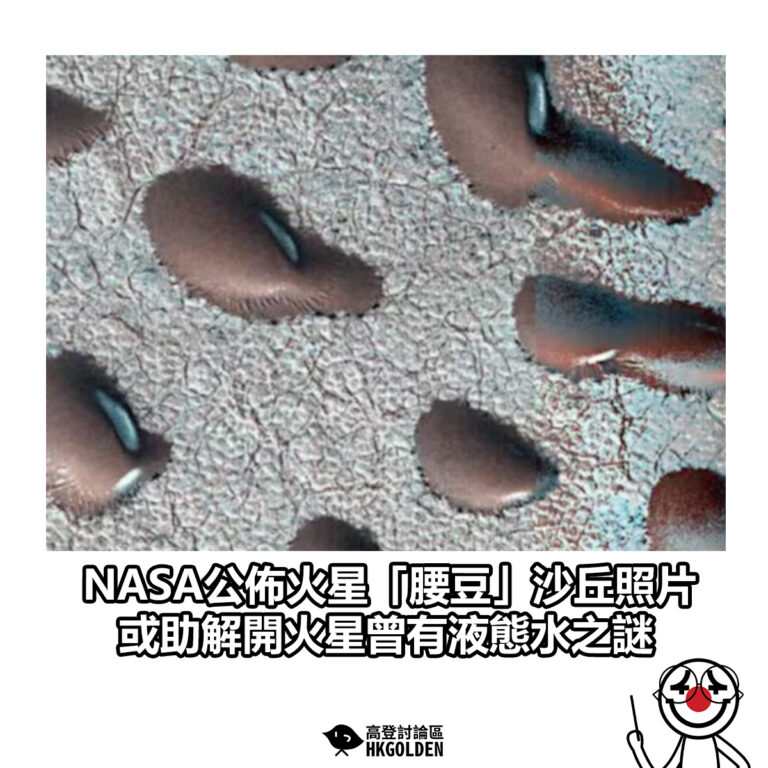 【NASA公佈火星「腰豆」沙丘照片　或助解開火星曾有液態水之謎】