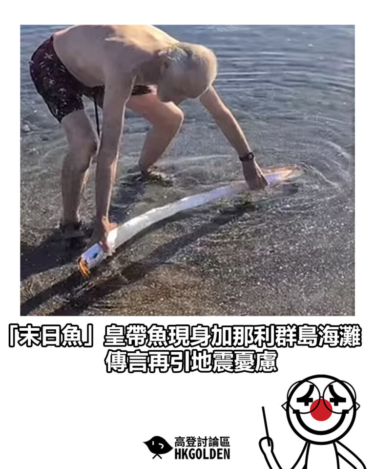 【「末日魚」皇帶魚現身加那利群島海灘　傳言再引地震憂慮】