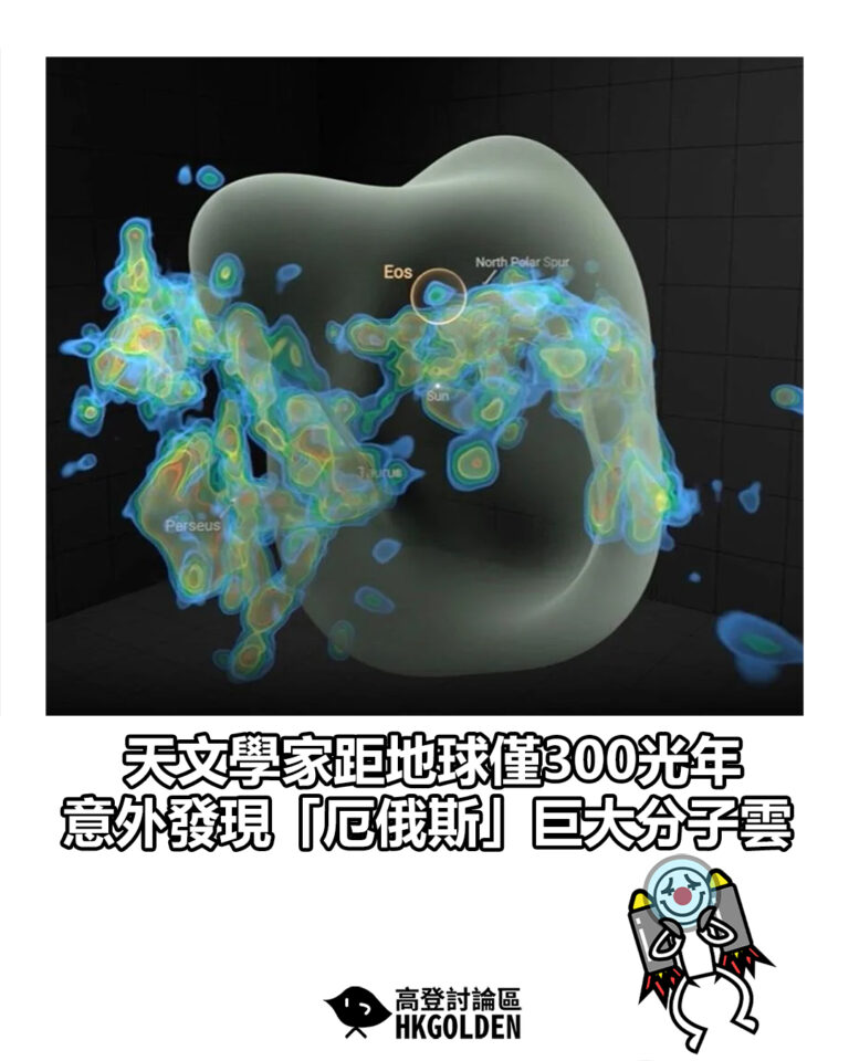 【天文學家距地球僅300光年　意外發現「厄俄斯」巨大分子雲】