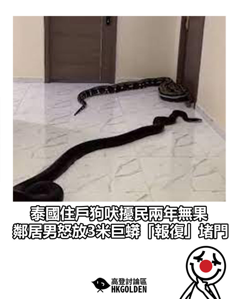 【泰國住戶狗吠擾民兩年無果　鄰居男怒放3米巨蟒「報復」堵門】