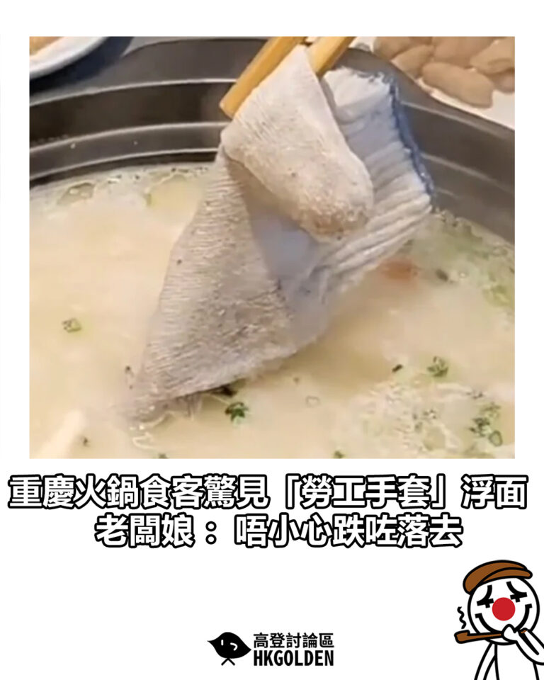 【重慶火鍋食客驚見「勞工手套」浮面  老闆娘：唔小心跌咗落去】