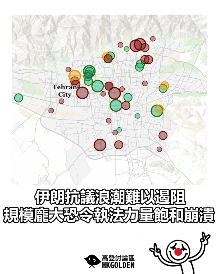【伊朗抗議浪潮難以遏阻  規模龐大恐令執法力量飽和崩潰】