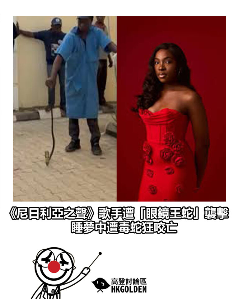 【《尼日利亞之聲》歌手遭「眼鏡王蛇」襲擊 睡夢中遭毒蛇狂咬亡】