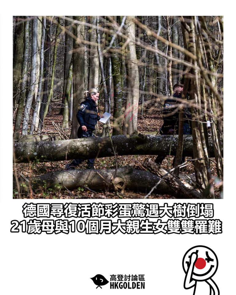 【德國尋復活節彩蛋驚遇大樹倒塌　21歲母與10個月大親生女雙雙罹難】