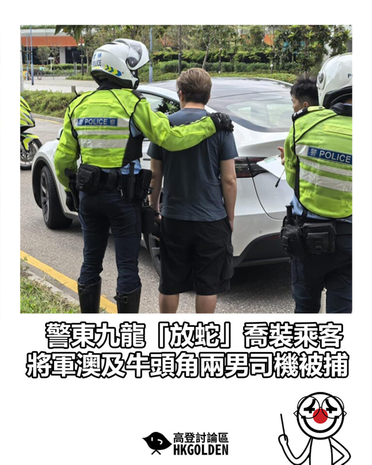【警東九龍「放蛇」喬裝乘客　將軍澳及牛頭角兩男司機被捕】