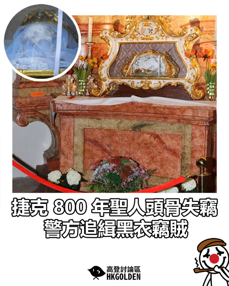 【捷克 800 年聖人頭骨失竊 警方追緝黑衣竊賊】 【捷克 800 年聖人頭骨失竊 警方追緝黑衣竊賊】