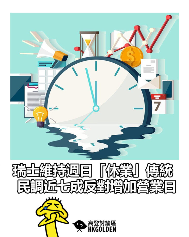 【瑞士維持週日「休業」傳統 民調近七成反對增加營業日】