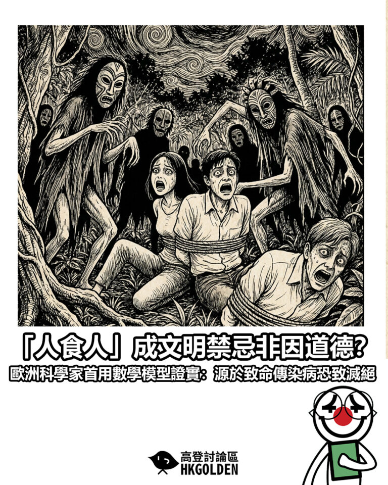 【「人食人」成文明禁忌非因道德？ 歐洲科學家首用數學模型證實：源於致命傳染病恐致滅絕】