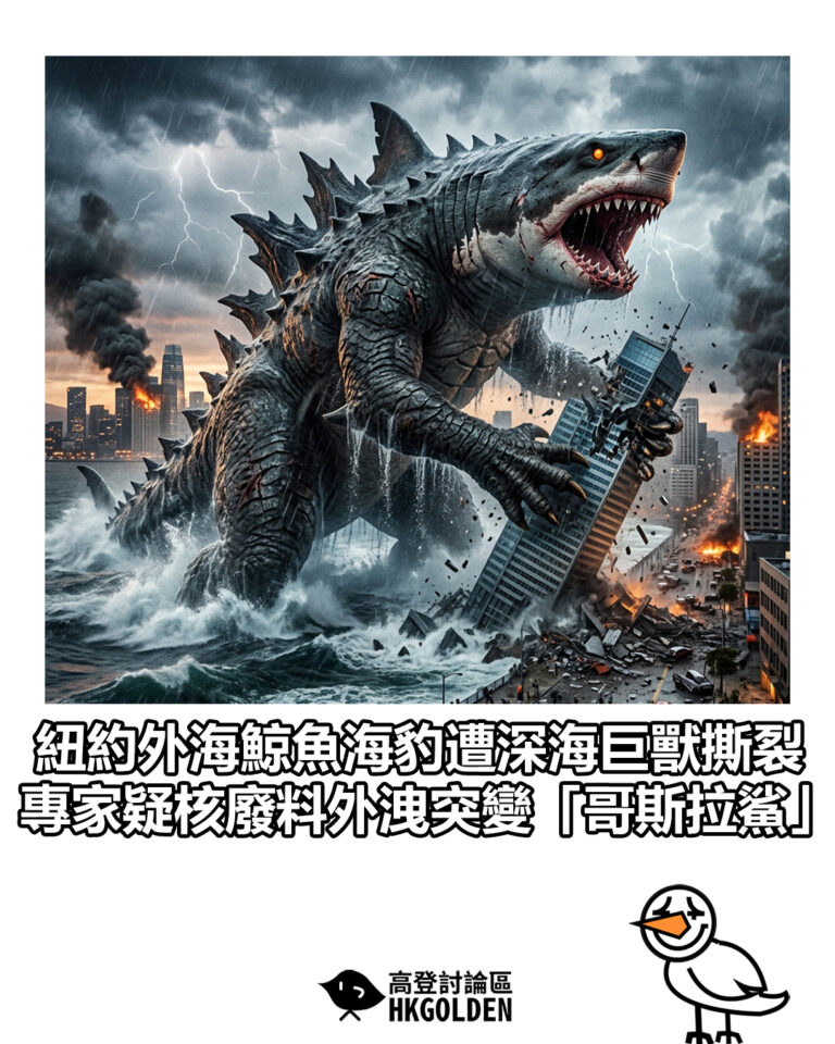 【紐約外海鯨魚海豹遭深海巨獸撕裂 專家疑核廢料外洩突變「哥斯拉鯊」】
