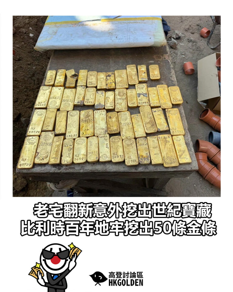 【老宅翻新意外挖出世紀寶藏 比利時百年地牢挖出50條金條】 【老宅翻新意外挖出世紀寶藏 比利時百年地牢挖出50條金條】