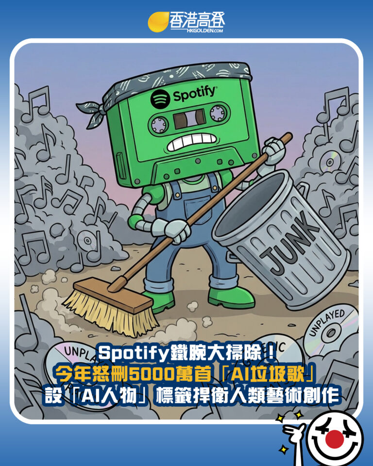 【Spotify鐵腕大掃除!今年怒刪5000萬首「AI垃圾歌」 設「AI人物」標籤捍衛人類藝術創作】 【Spotify鐵腕大掃除!今年怒刪5000萬首「AI垃圾歌」 設「AI人物」標籤捍衛人類藝術創作】